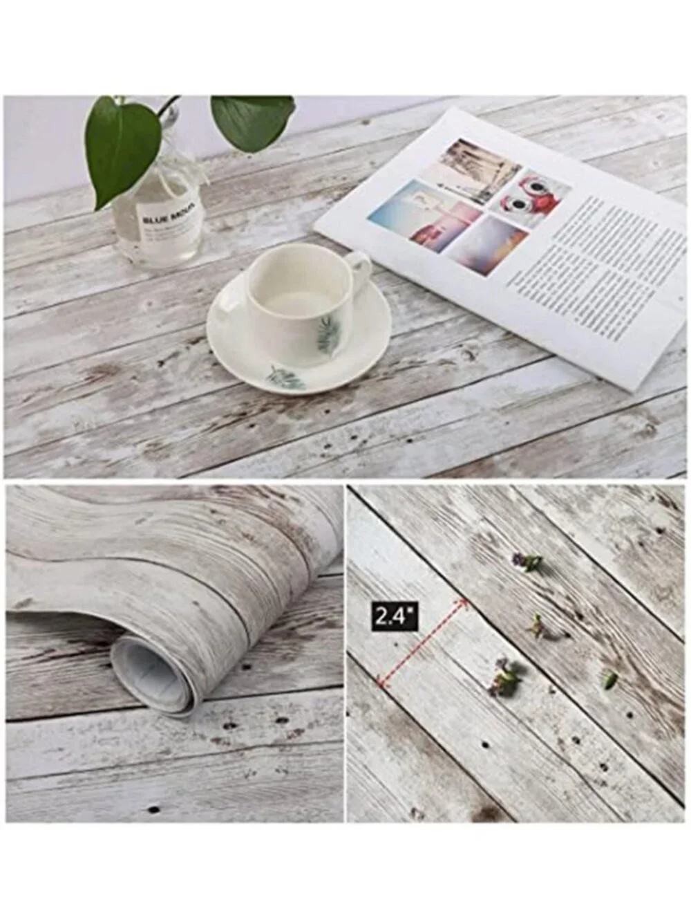 Wood Grain Peel Stick Wallpaper Self Adhesive Contact Paper Rustic Wall Decor